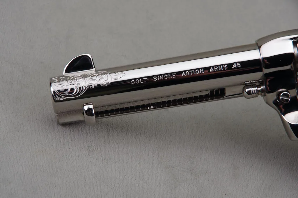 Single Action Army Nickel Factory Engraved